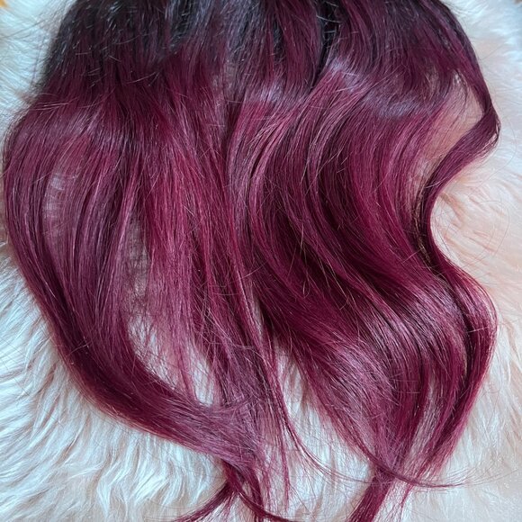 BNWT Hairdo 16" Black Plum Ombre One piece hair extension - Picture 7 of 8